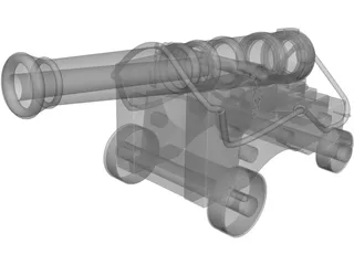 Ship Cannon 3D Model