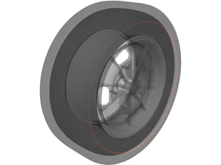 Dodge Charger Mark I Wheel 3D Model