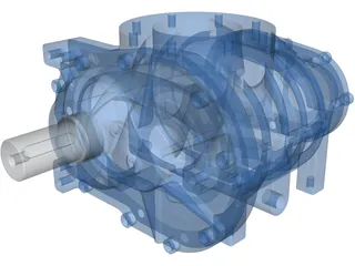 Screw Compressor 3D Model