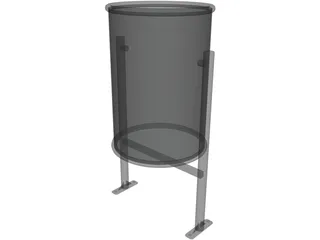 Urban Trash Bin 3D Model