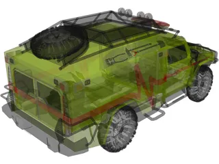 Hummer H2 Search and Rescue Sport Utility Truck Ratchet 3D Model