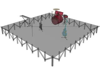 Concert Stage 3D Model