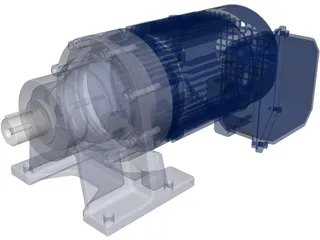 Electric Motor 1.5hp 3D Model