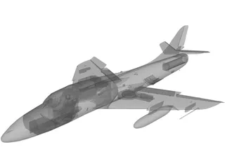 Hawker Hunter 3D Model