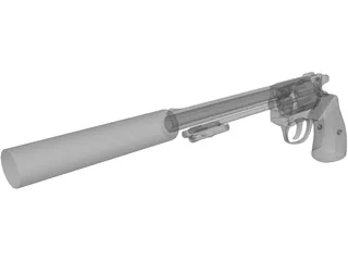 .44 Magnum Silenced 3D Model