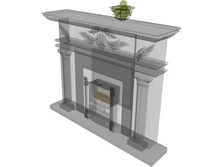 European Fireplace 3D Model
