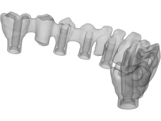 Reduced Mandibula Arcade 3D Model