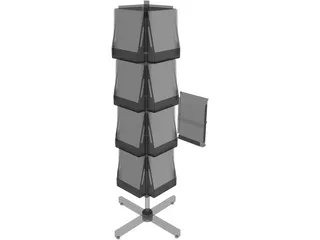 Literature Rack 16 Pocket 3D Model