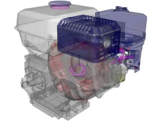 Honda GX160-1 Engine 3D Model