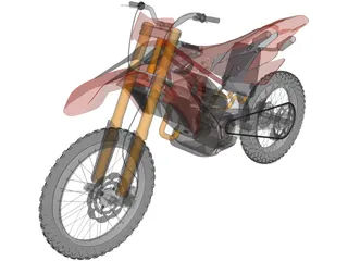 Motocross Bike 3D Model