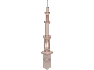 Islamic Minaret 3D Model