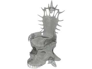 Skull Throne 3D Model