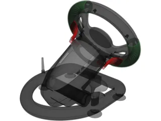 Gaming Steering Wheel 3D Model