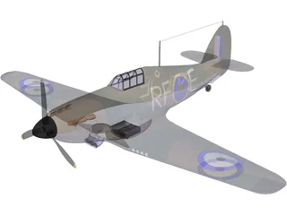 Hawker Hurricane Mk. I 3D Model