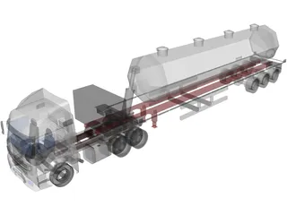 Mercedes-Benz Axor Silos 3D Model