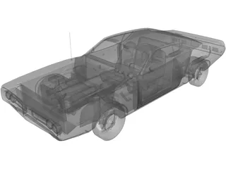 Dodge Charger 440 Magnum (1973) 3D Model