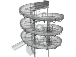 Water Slide 3D Model