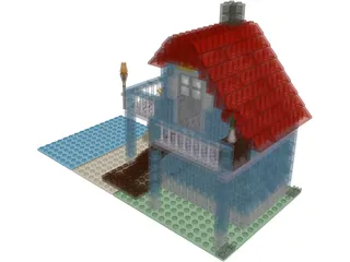 Strandhaus Lego 3D Model