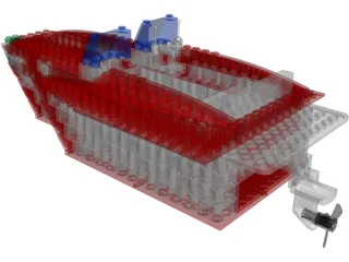 Lego Yacht 3D Model