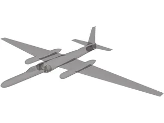 Lockheed U-2 Dragon Lady 3D Model