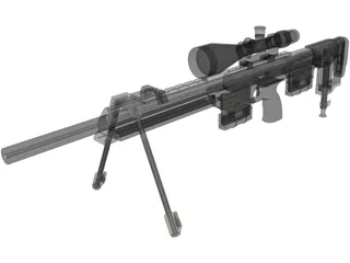DSR-1 Sniper Rifle 3D Model