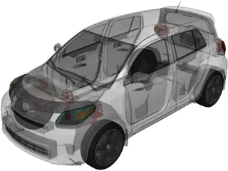 Scion xD (2011) 3D Model