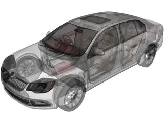 Skoda Superb (2013) 3D Model