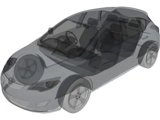 Opel Astra (2011) 3D Model