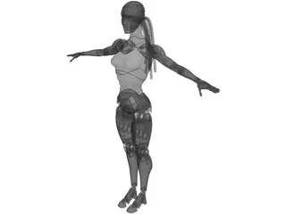 Robot Woman 3D Model