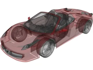 Ferrari 458 Spider 3D Model