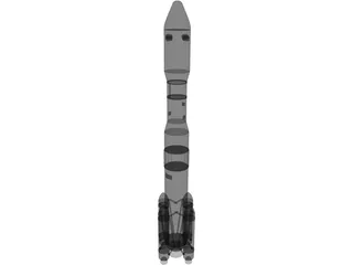 H2B Rocket 3D Model