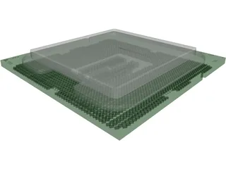 Microprocessor Intel 3D Model