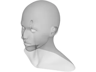 Girl Head Human 3D Model