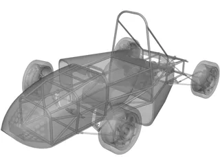 Formula SAE Prototype Car 3D Model