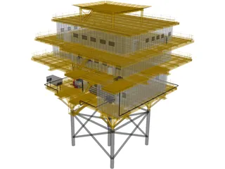 Oil Platform 3D Model