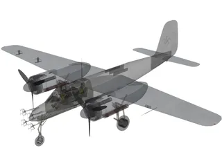Focke-Wulf TA154 Night Fighter 3D Model