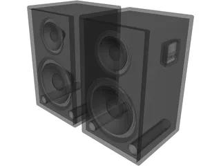EAX-3000 Speakers 3D Model