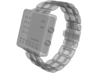 Binary Watch 3D Model