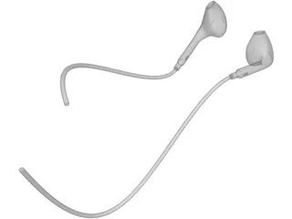 Apple iPhone 5 Earbuds 3D Model