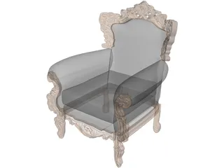 Neo Classical Armchair 3D Model