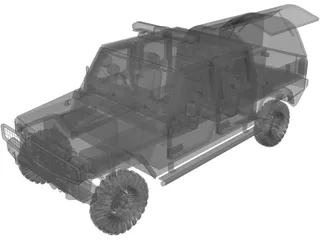 Jeep Agrale C.I.T (Cash in Transit) 3D Model