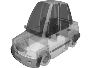 Cartoon Car 3D Model