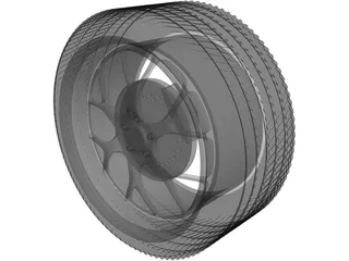 Wheel and Tyre 3D Model