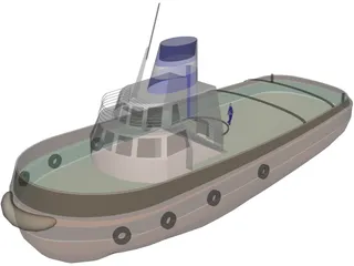 Harbour Tug 3D Model