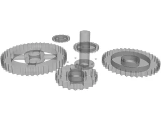 Gear Wheels 3D Model