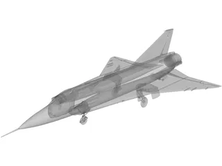Saab 35 Draken 3D Model