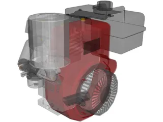 Tecumseh 4-Stoke Engine 3D Model