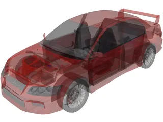 Mitsubishi Lancer Evolution VII 3D Model