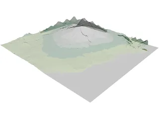 Volcano Etna Italy 3D Model