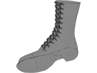 Boot Combat 3D Model